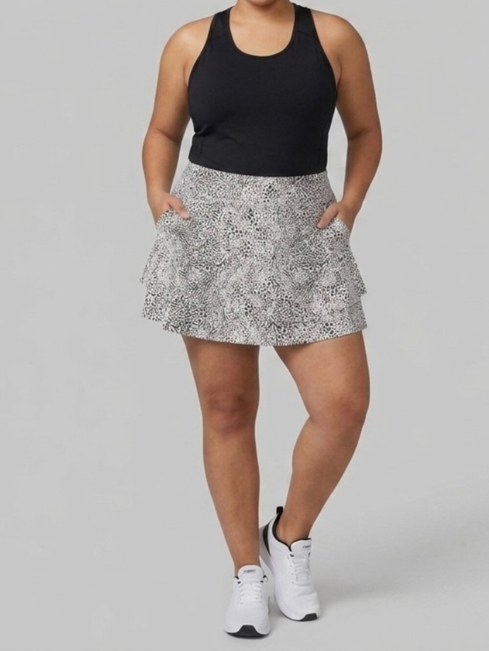 Emerald 18 Leopard Print Women's Athletic Skort Sz XL Activewear Workout Sporty